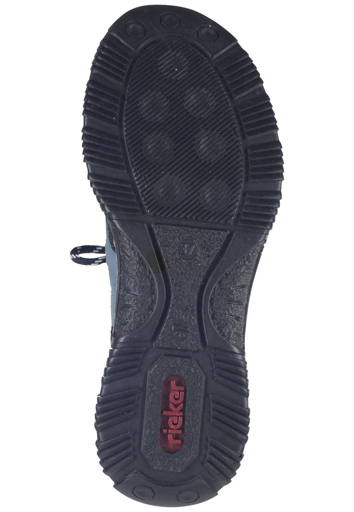 Rieker Halbschuhe Lederimitat Blau/Schwarz