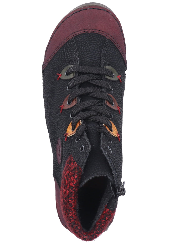 Rieker Halbschuhe Lederimitat Bordeaux Warmfutter