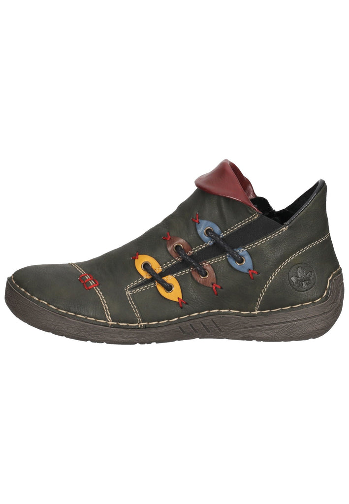 Rieker Halbschuhe Lederimitat Grün