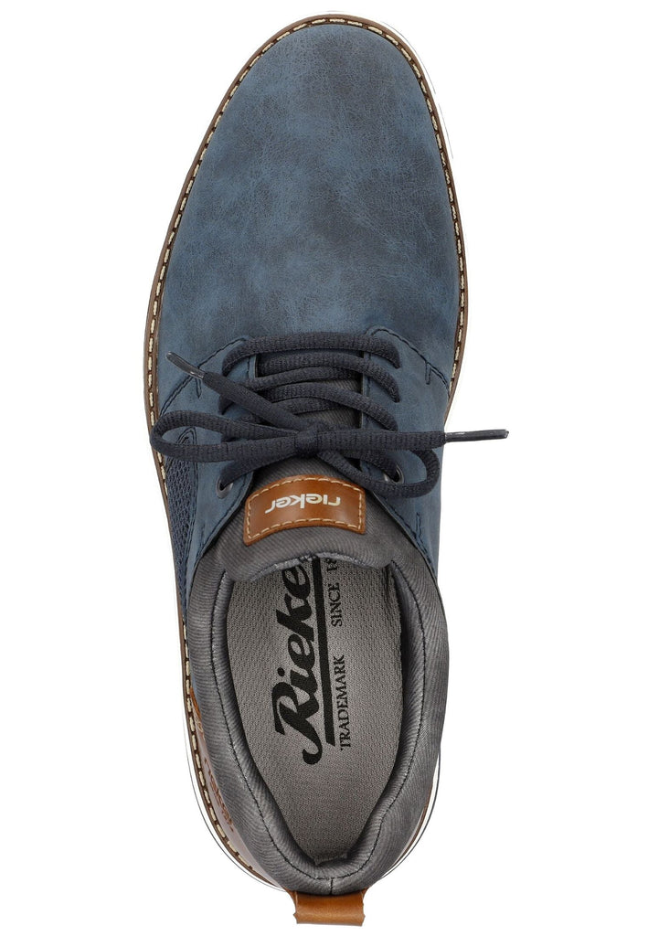Rieker Halbschuhe Lederimitat/Nylon Blau/Braun