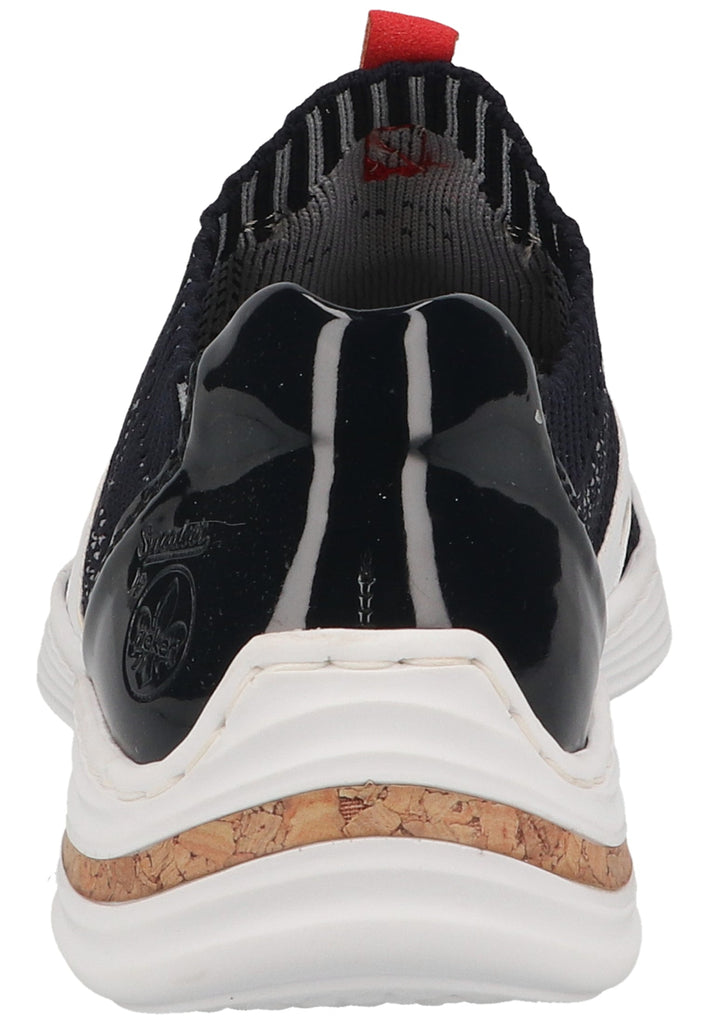 Rieker Halbschuhe Lederimitat/Textil Blau/Weiß