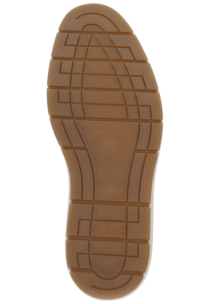 Rieker Halbschuhe Lederimitat/Textil Kaffee