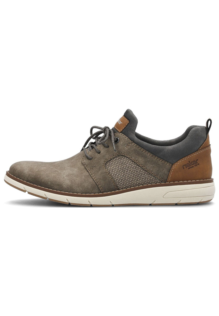 Rieker Halbschuhe Lederimitat/Textil Kaffee