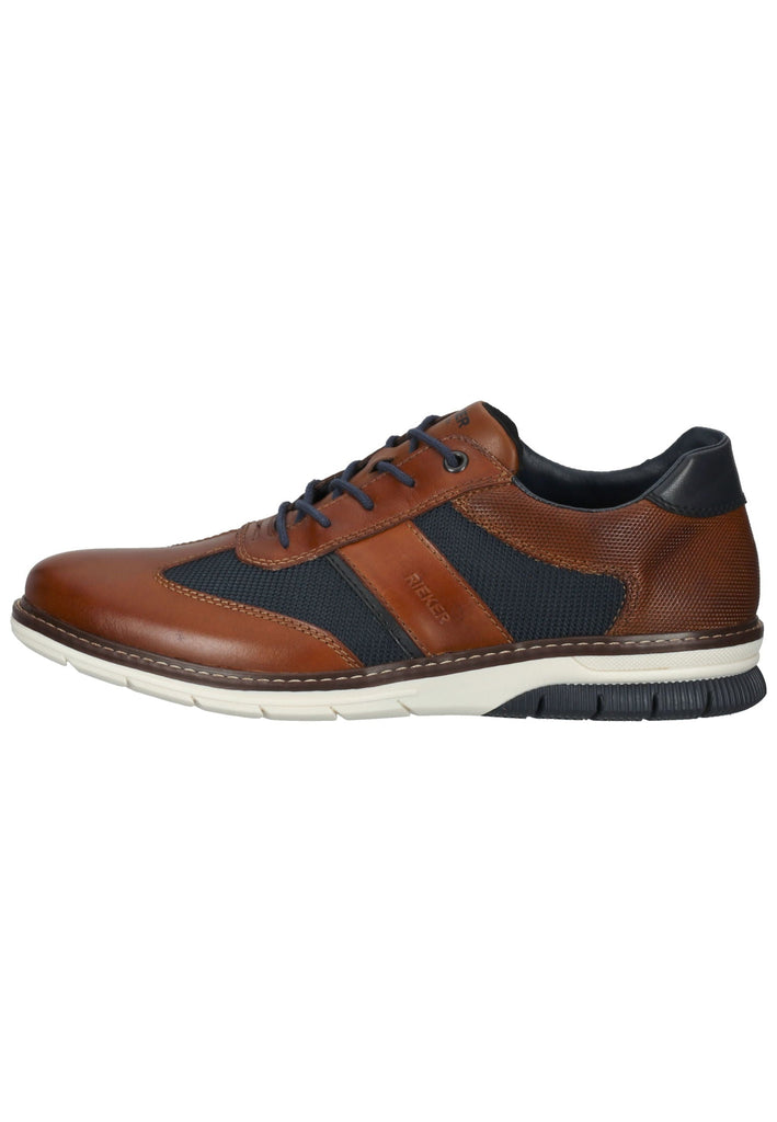 Halbschuhe Rieker Halbschuhe Leder/Synthetik Braun/Blau