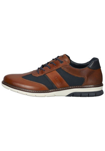 Halbschuhe Rieker Halbschuhe Leder/Synthetik Braun/Blau
