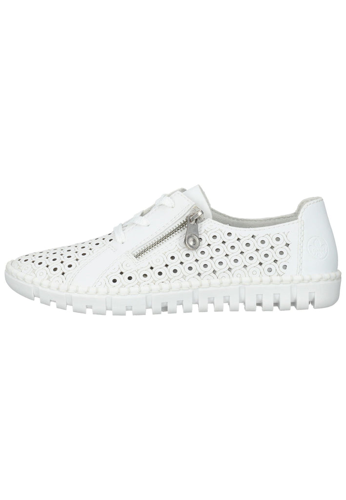 Halbschuhe Rieker Halbschuhe Leder Weiß