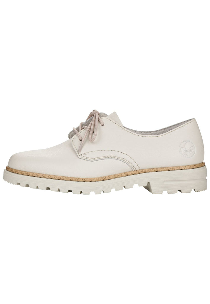 Halbschuhe Rieker Halbschuhe Lederimitat Offwhite