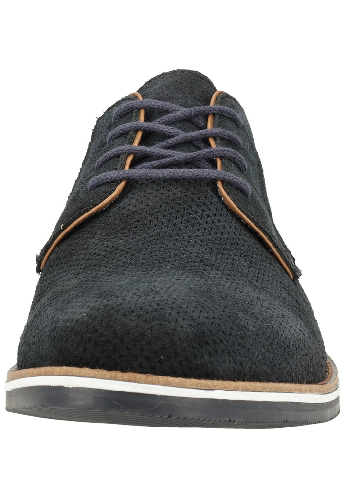 Rieker Halbschuhe Veloursleder Blau/Braun