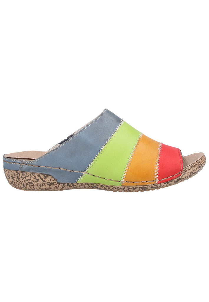 Rieker Pantoletten Glattleder Multicolor