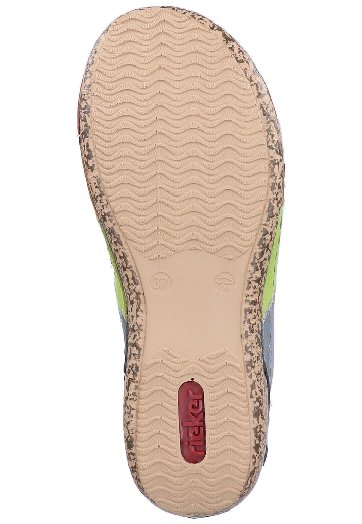 Rieker Pantoletten Glattleder Multicolor