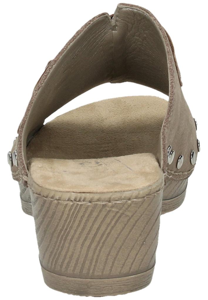 Rieker Pantoletten Leder Beige