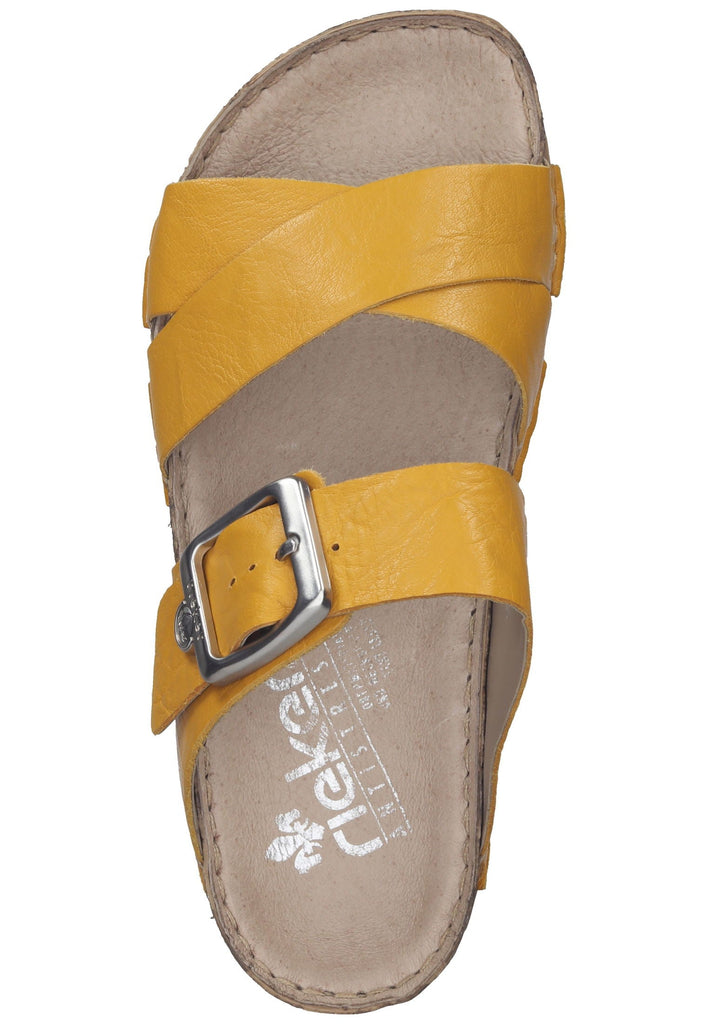Rieker Pantoletten Leder Gelb