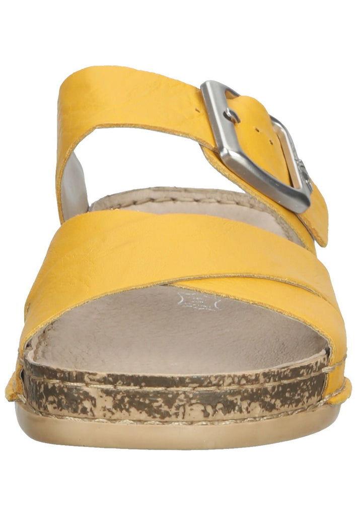 Rieker Pantoletten Leder Gelb