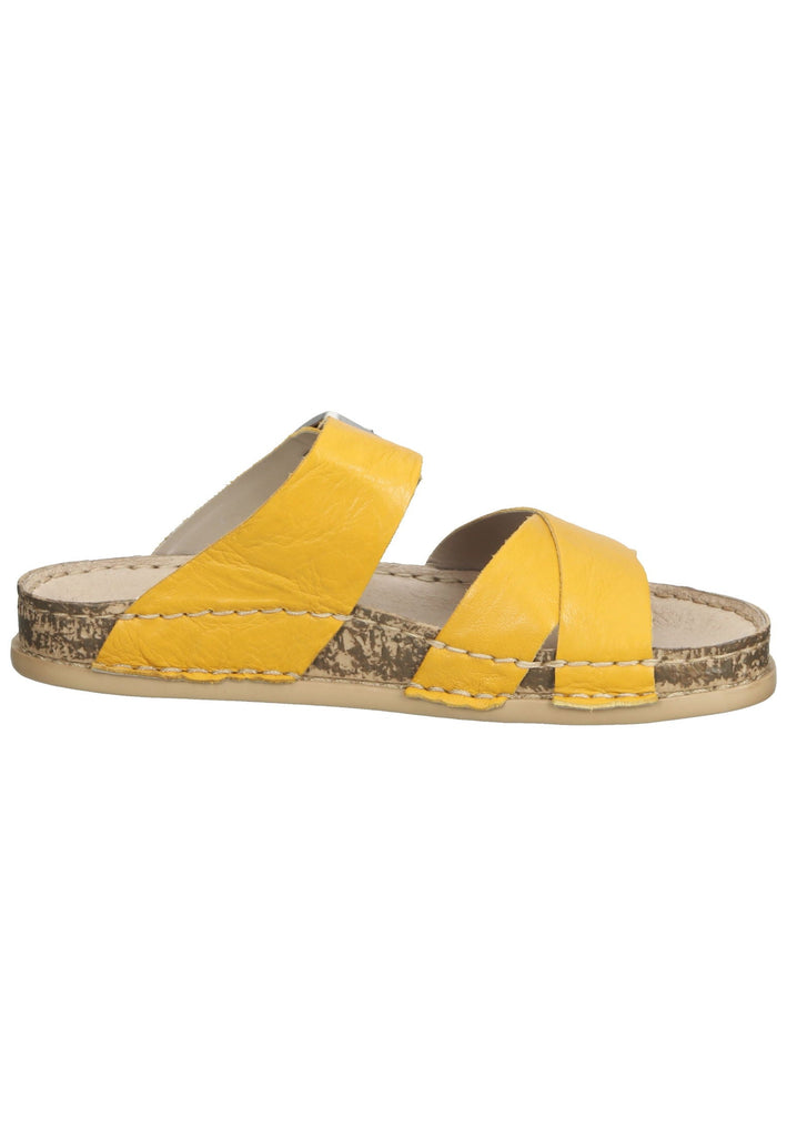 Rieker Pantoletten Leder Gelb