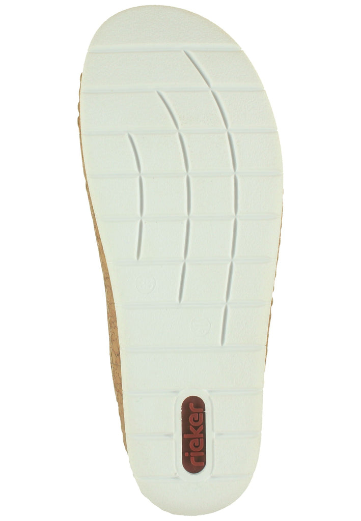 Rieker Pantoletten Leder Weiß