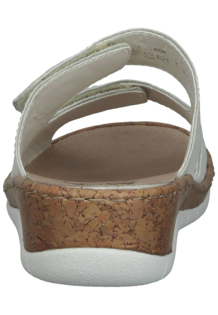 Rieker Pantoletten Leder Weiß