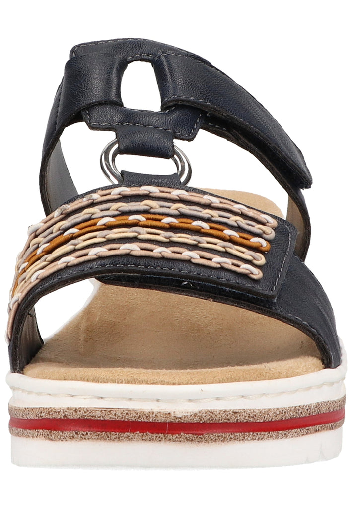 Rieker Pantoletten Lederimitat Pazifik