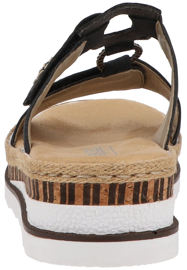 Rieker Pantoletten Lederimitat Pazifik