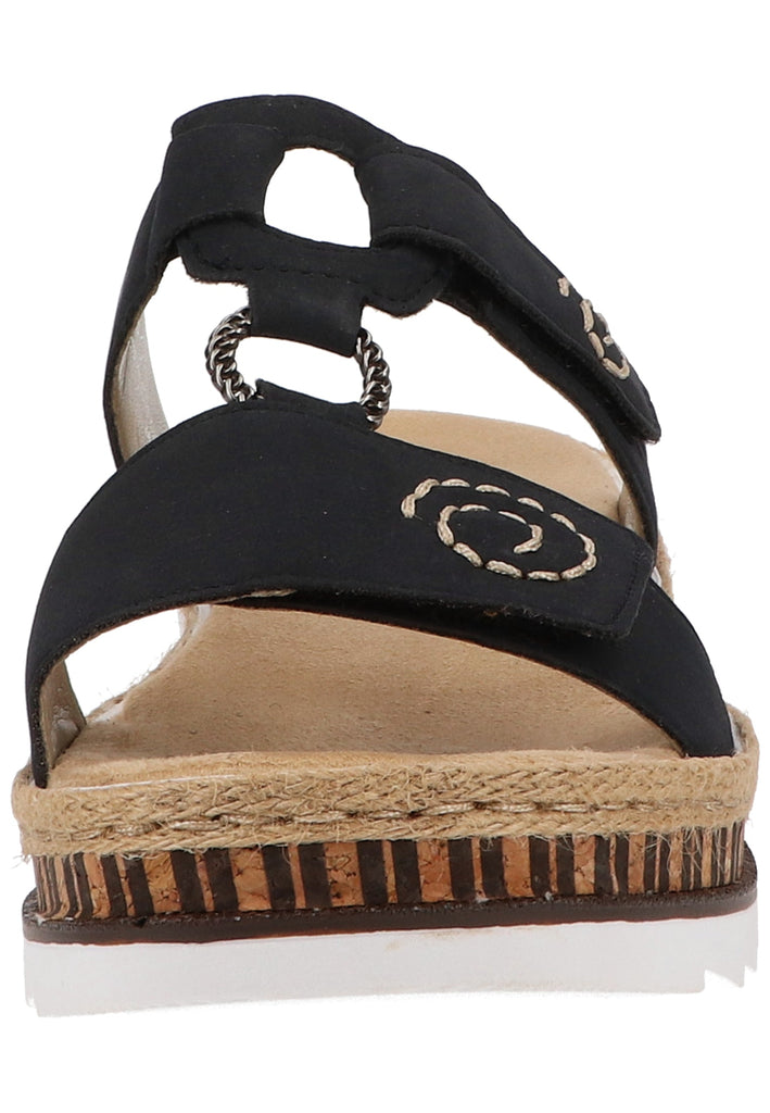 Rieker Pantoletten Lederimitat Pazifik