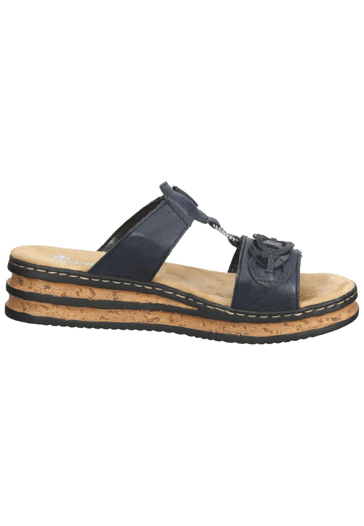 Rieker Pantoletten Synthetik Dunkelblau