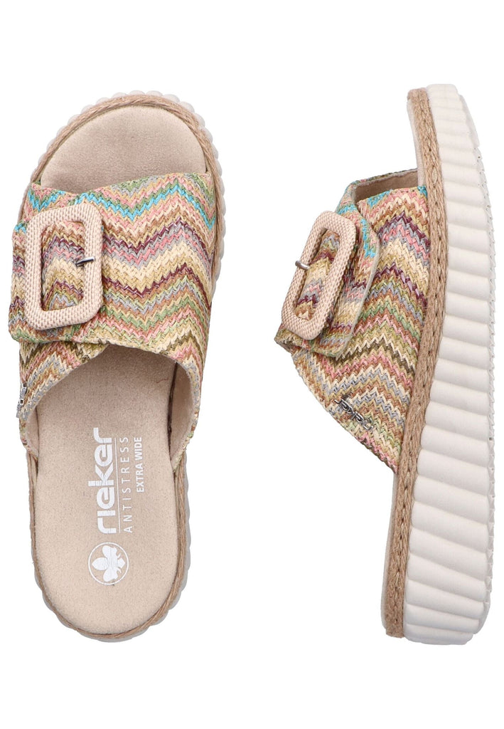 Rieker Pantoletten Textil Multi