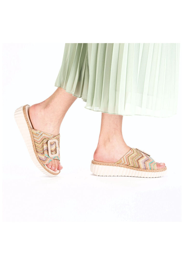 Rieker Pantoletten Textil Multi