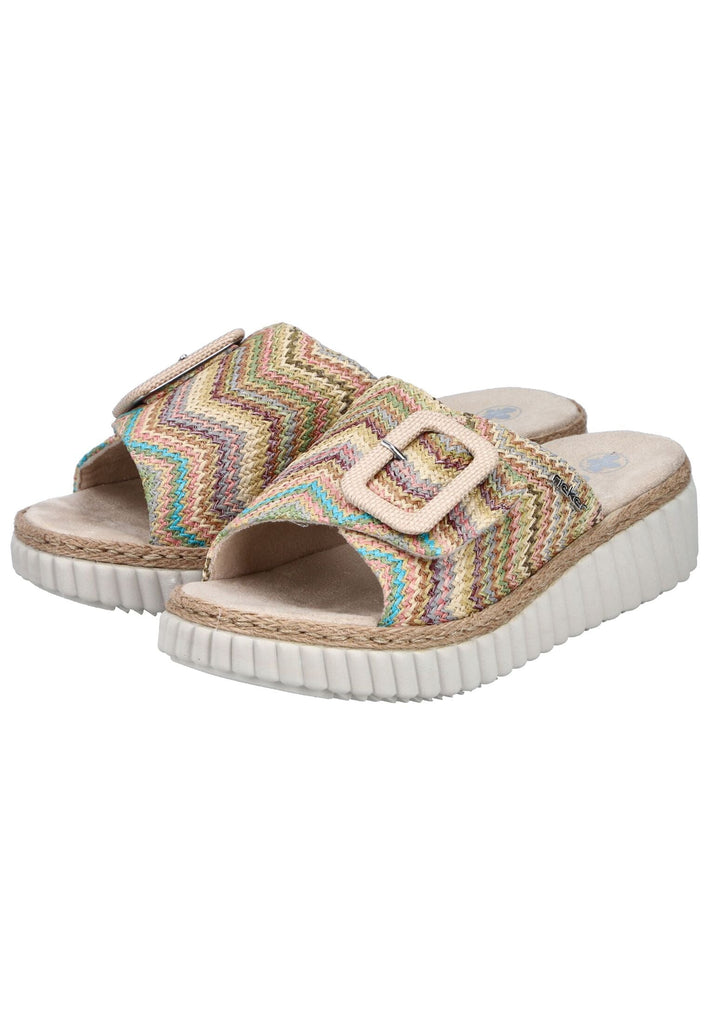 Rieker Pantoletten Textil Multi