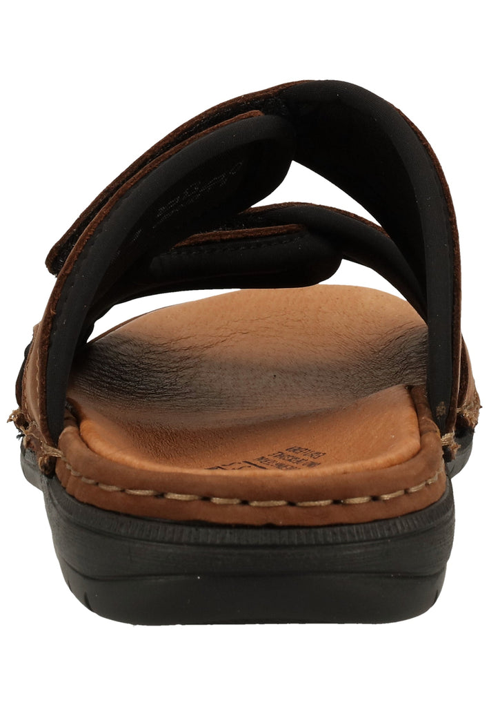 Rieker Pantoletten Veloursleder Braun/Schwarz