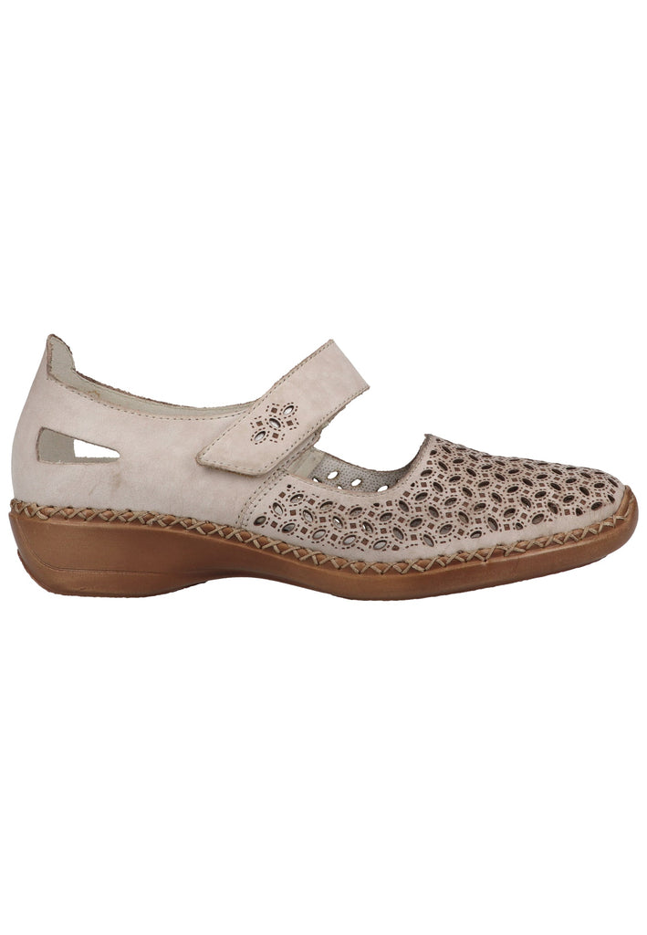 Rieker Pumps Leder Beige/Silber