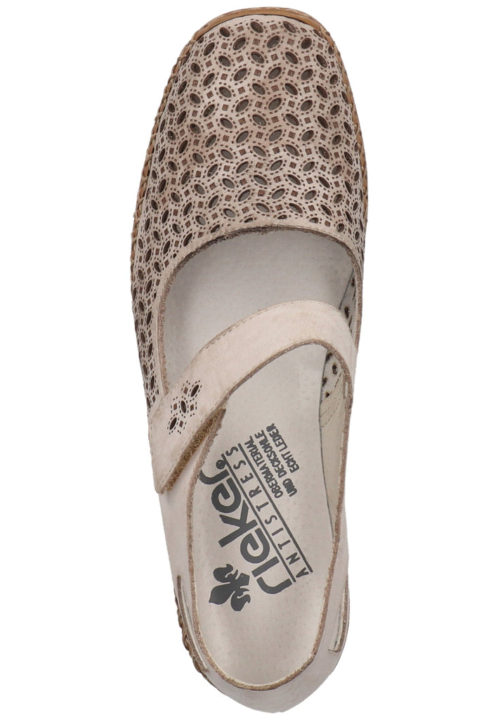 Rieker Pumps Leder Beige/Silber