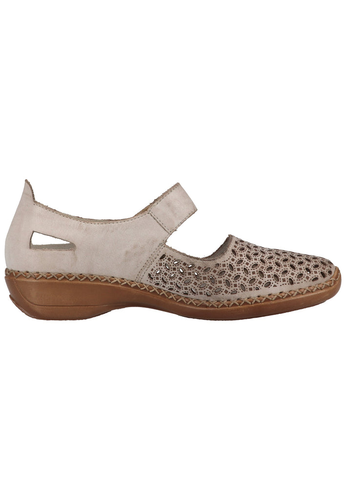 Rieker Pumps Leder Beige/Silber