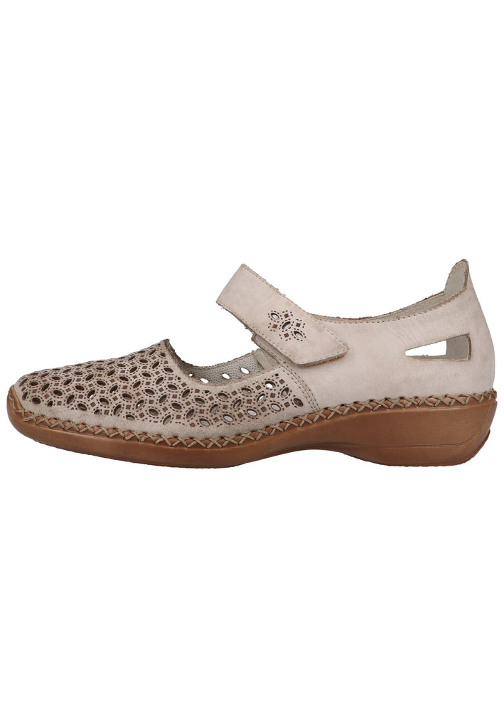 Rieker Pumps Leder Beige/Silber