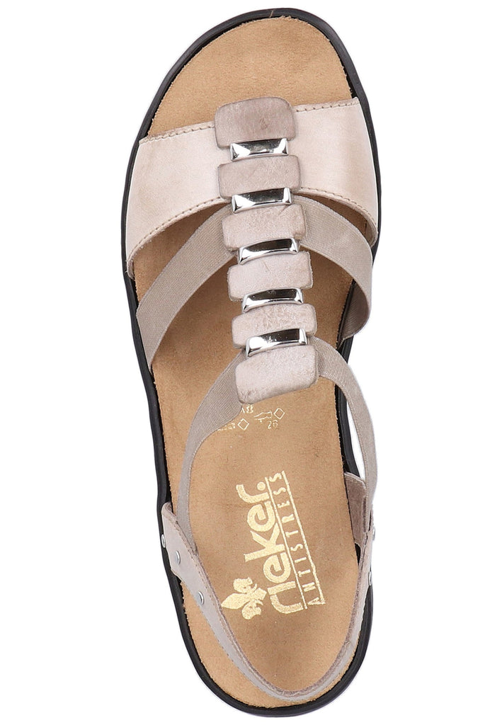 Rieker Sandalen Glattleder Steel