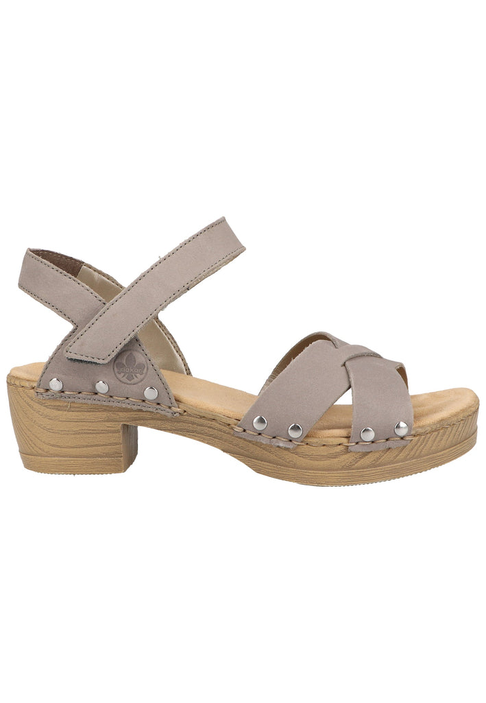 Rieker Sandalen Leder Grau