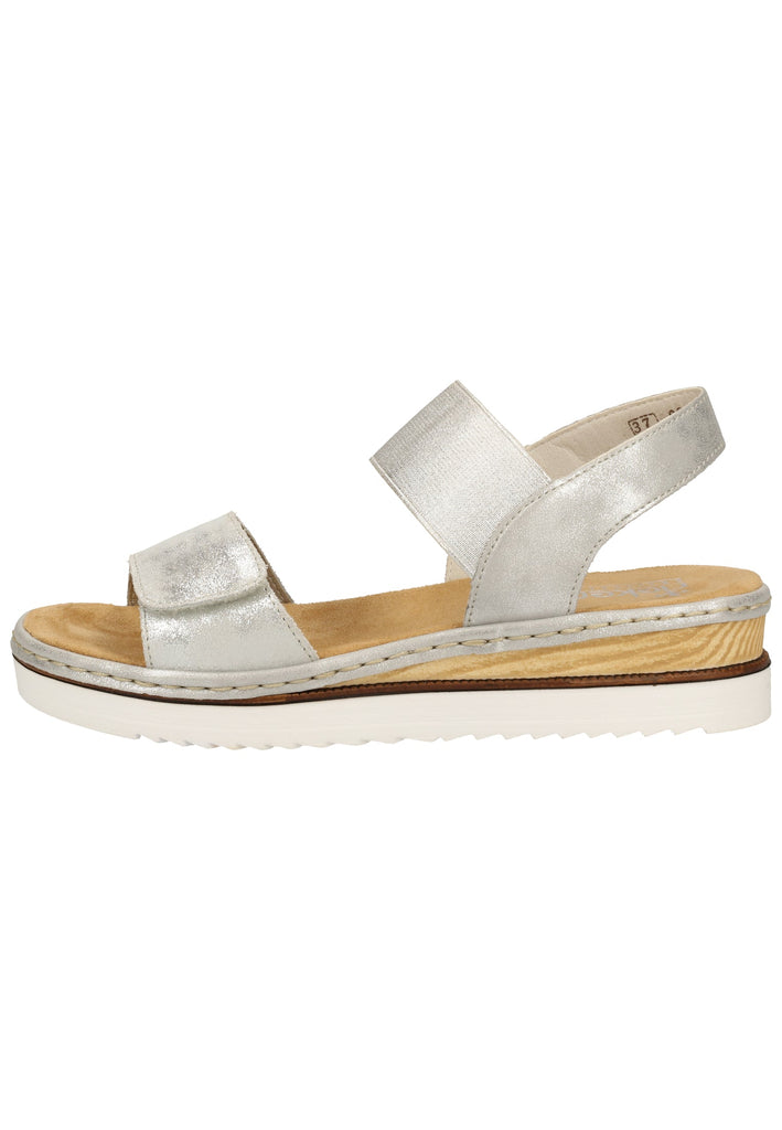 Rieker Sandalen Leder Silber