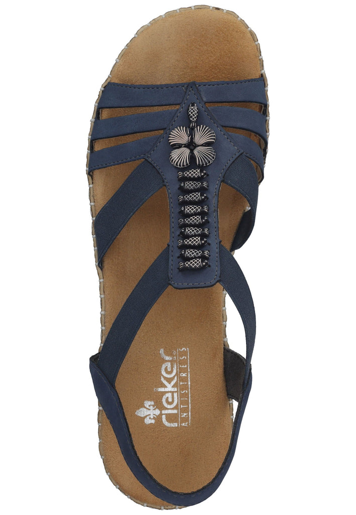 Rieker Sandalen Leder/Synthetik Blau