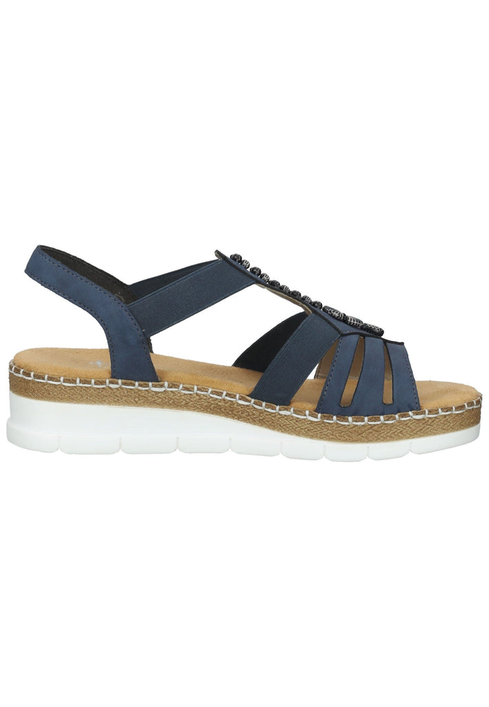 Rieker Sandalen Leder/Synthetik Blau