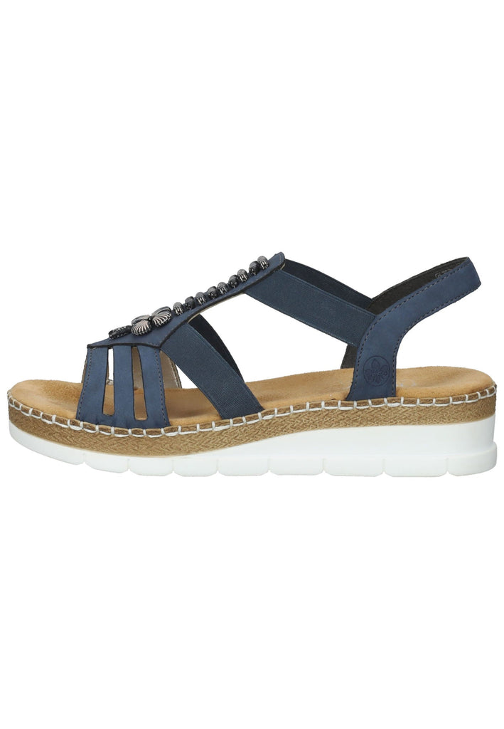 Rieker Sandalen Leder/Synthetik Blau