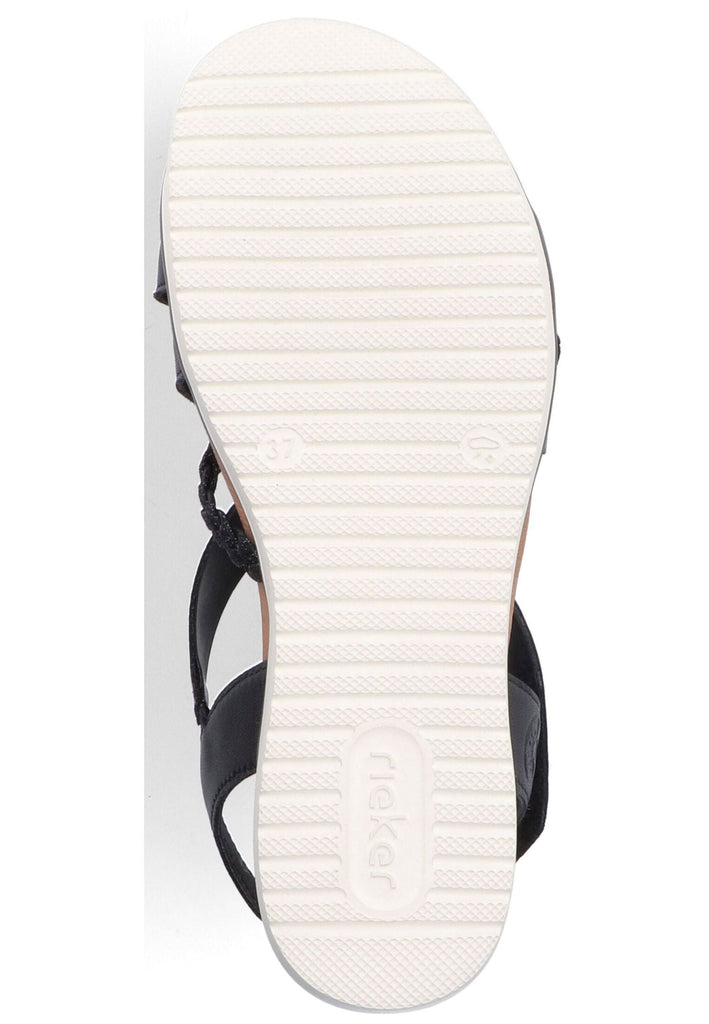 Rieker Sandalen Leder/Synthetik Schwarz