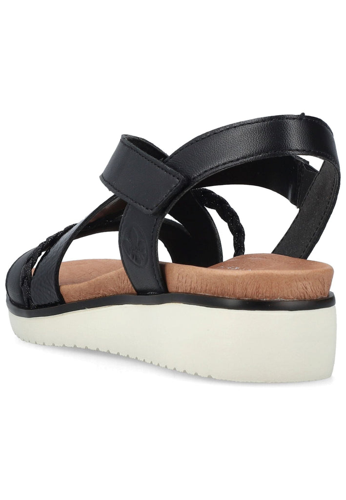 Rieker Sandalen Leder/Synthetik Schwarz