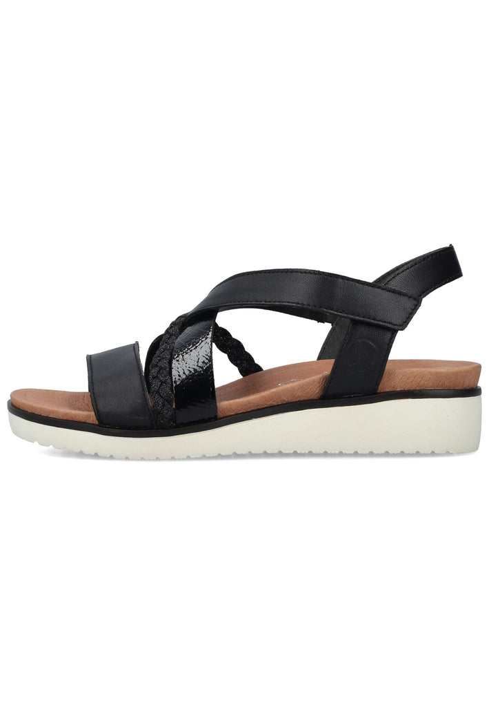 Rieker Sandalen Leder/Synthetik Schwarz