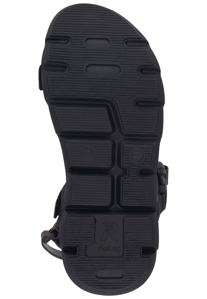 Rieker Sandalen Leder/Synthetik Schwarz