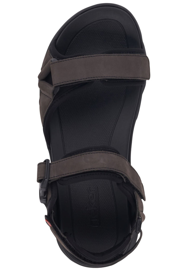 Rieker Sandalen Leder/Synthetik Schwarz