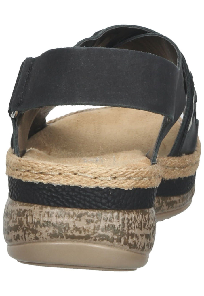 Rieker Sandalen Leder/Synthetik Schwarz