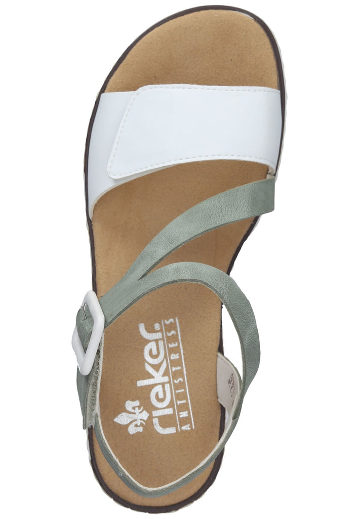 Rieker Sandalen Leder/Synthetik Weiß/Grün
