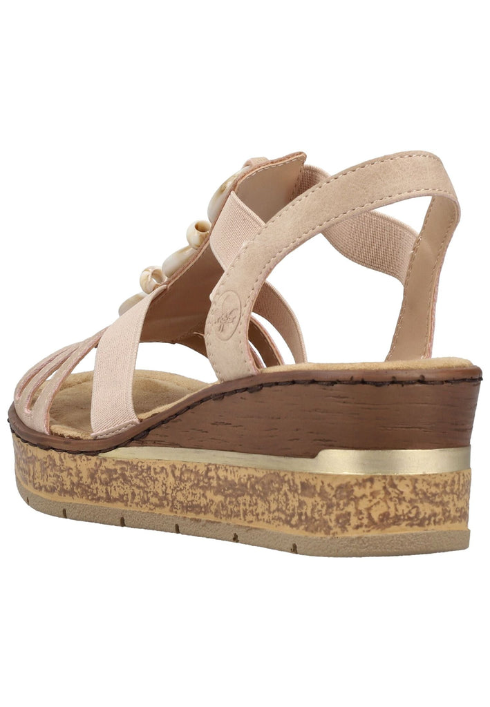 Rieker Sandalen Lederimitat Altrosa