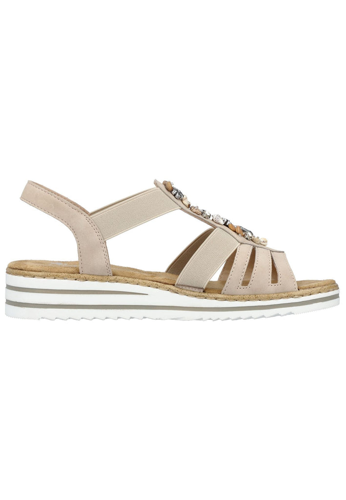 Rieker Sandalen Lederimitat Beige