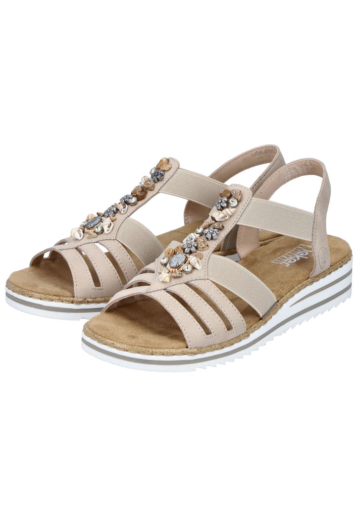 Rieker Sandalen Lederimitat Beige