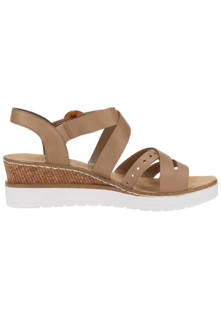 Rieker Sandalen Lederimitat Beige