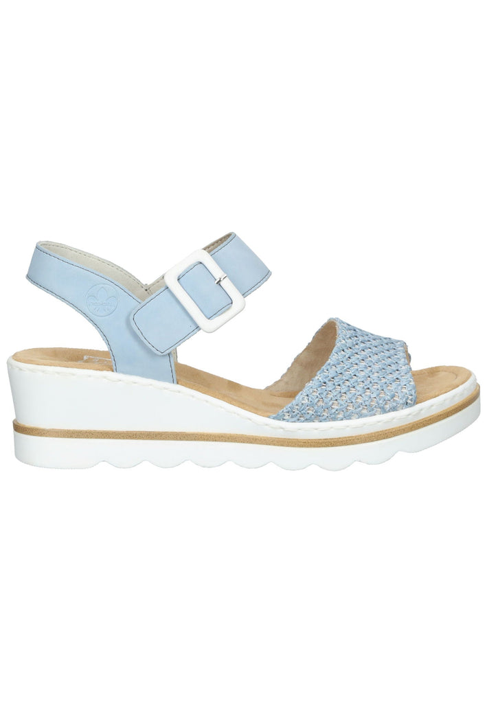 Rieker Sandalen Lederimitat Blau